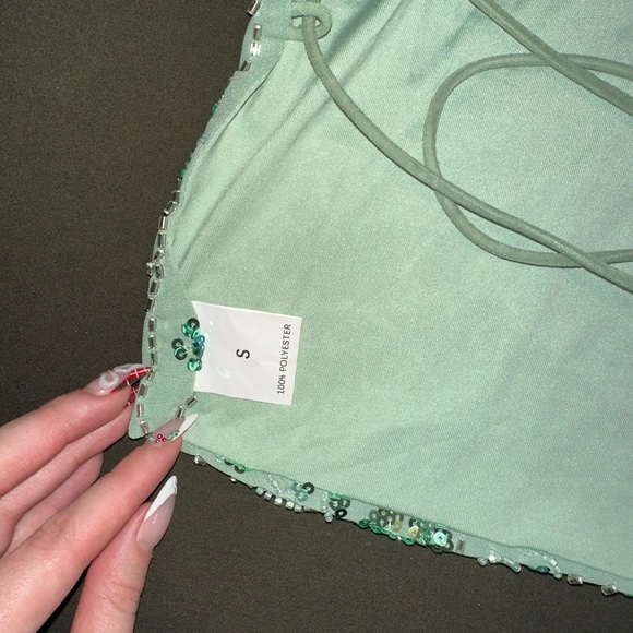 Peppermayo Mint Sequin Cami Top - Picture 6 of 6